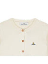 Logo Patch Cardigan Off White - VIVIENNE WESTWOOD - BALAAN 4