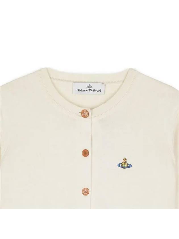 Logo Patch Cardigan Off White - VIVIENNE WESTWOOD - BALAAN 4