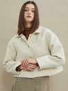 Cozy Wool Short Single Coat Ivory - MANAVIS7 - BALAAN 3