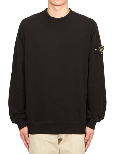 Stretch Cotton Fleece Mock Turtleneck Sweatshirt Black - STONE ISLAND - BALAAN 2