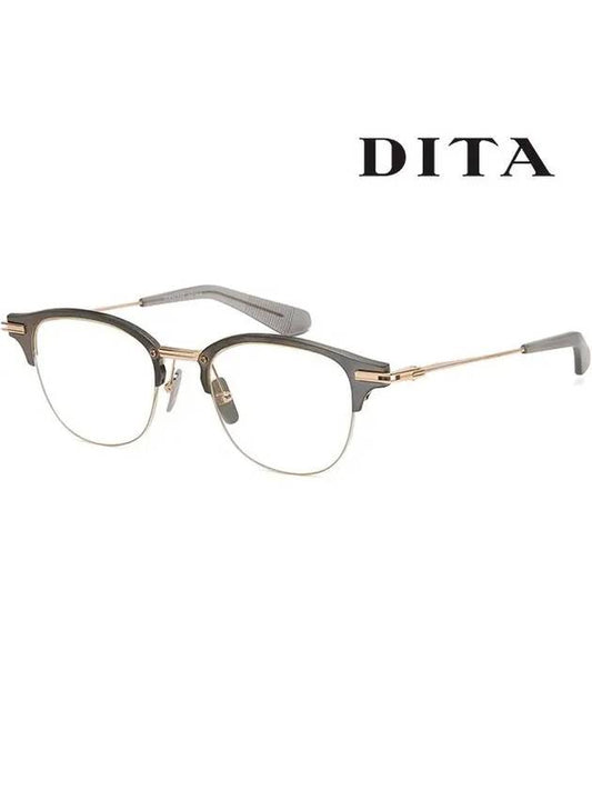 Titanium Glasses Frame DTX143 A 02 Antique IM Big SemiRimless Clear Lens UV Protection - DITA - BALAAN 1