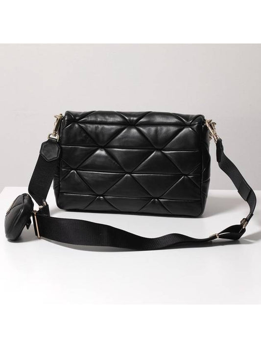 Women s System Nappa Patchwork Shoulder Bag Black 1BD291 2DMO F0002 - PRADA - BALAAN 2