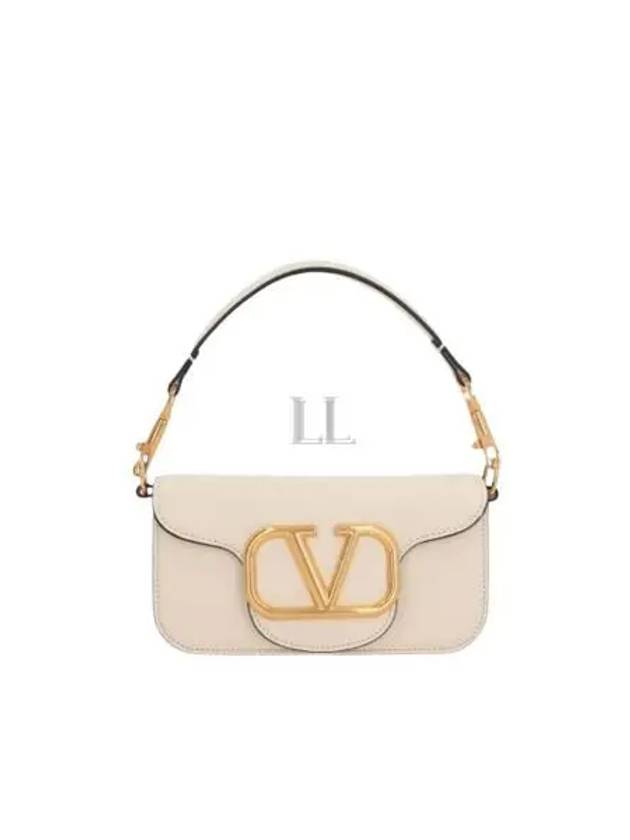 V Logo Buckle Calfskin Small Shoulder Bag Ivory - VALENTINO - BALAAN 2