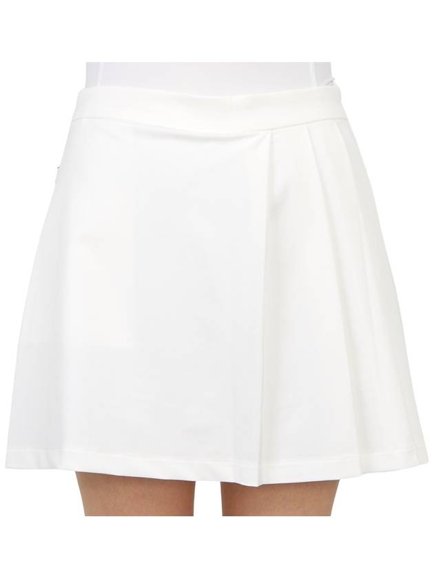 Women's Side Pleat Luxe 4-Way Stretch Twill Skirt White - G/FORE - BALAAN 7