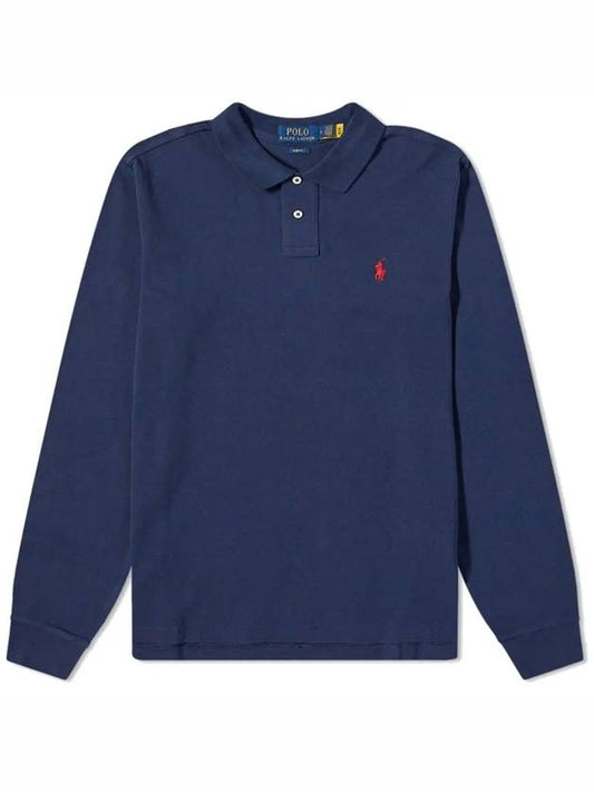 Embroidery Logo Long Sleeve Polo Shirt Navy - POLO RALPH LAUREN - BALAAN 2