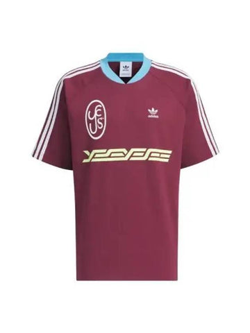 adidas Yes IC BS Team Short Sleeve T Shirt Victory Crimson - ADIDAS - BALAAN 1