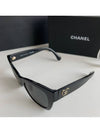 Eyewear Heart Logo Square Sunglasses Black - CHANEL - BALAAN 4