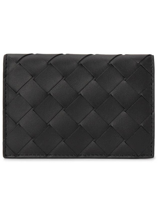 Intrecciato Flap Card Case Black - BOTTEGA VENETA - BALAAN 2