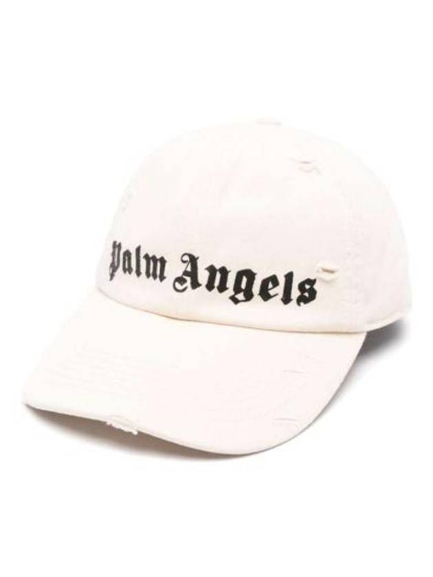 Logo Ball Cap Ivory - PALM ANGELS - BALAAN 2