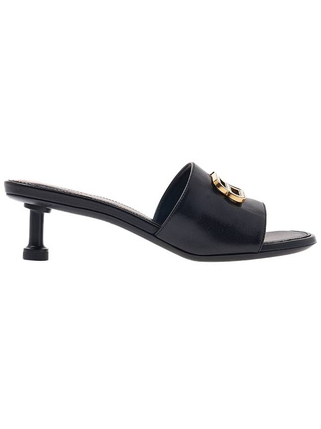 BB Leather Slipper Heels Black - BALENCIAGA - BALAAN 3