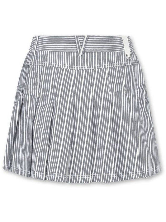 Women s Denim Like Pleated Wrap Skirt - WAAC - BALAAN 2