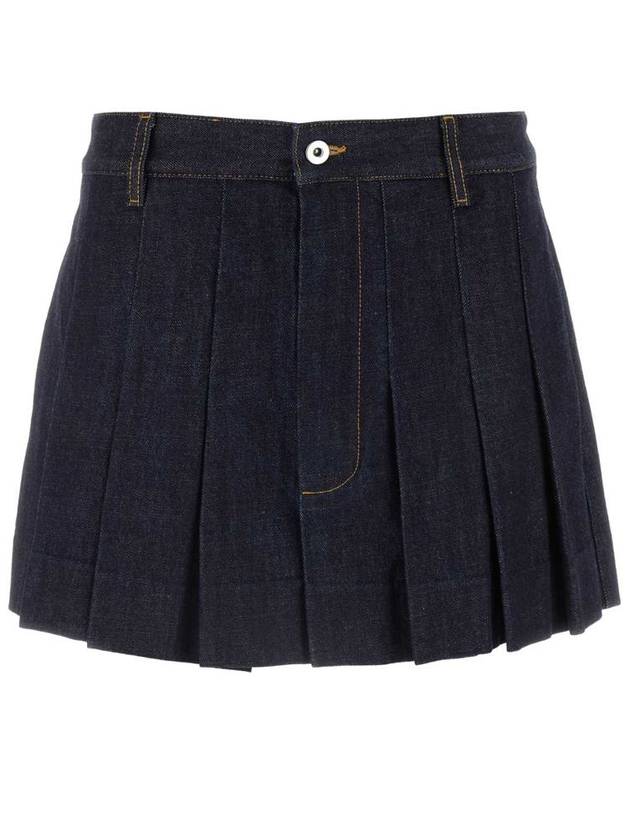 24 ss Pleated Denim Skirt 789292V0W204245 B0021063006 - BOTTEGA VENETA - BALAAN 2