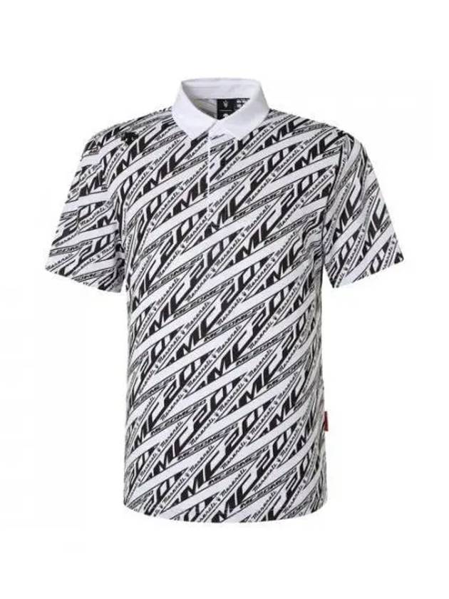 GOLF Men s Maserati MC20 Pattern Short Sleeve T Shirt DN22MFTS5T - DESCENTE - BALAAN 1