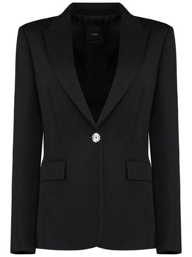 Pinko Signum Single-Breasted Viscose Blazer - PINKO - BALAAN 1