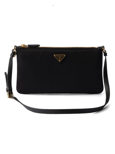 Triangle Logo Pouch Shoulder Bag Black - PRADA - BALAAN 2