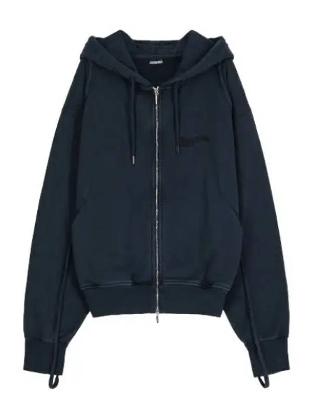 Jacquemus Men s Zip up Hoodie Navy - JACQUEMUS - BALAAN 1