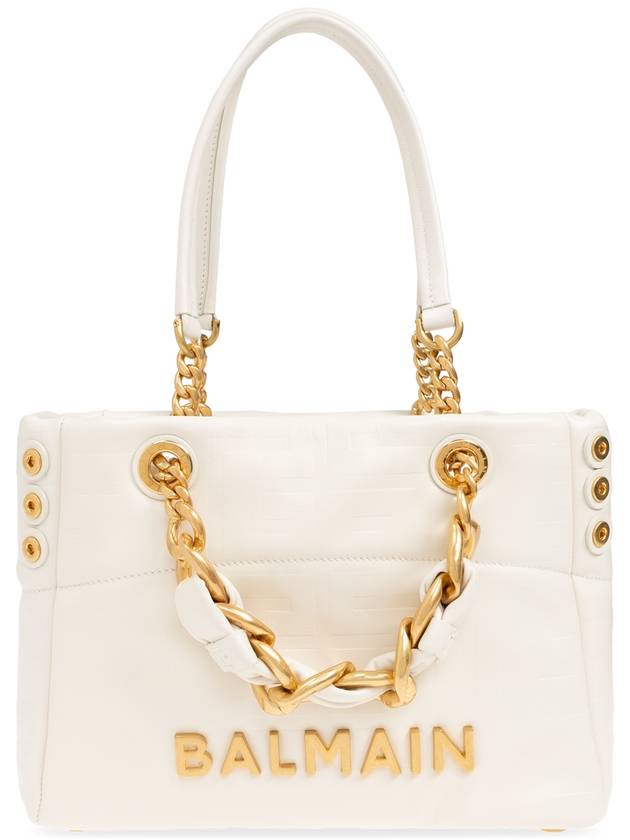 Balmain Bag 1945 Small Type Shopper, Women's, Cream - BALMAIN - BALAAN 1