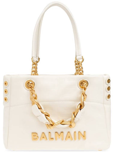 Balmain Bag 1945 Small Type Shopper, Women's, Cream - BALMAIN - BALAAN 1