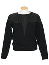 Marceloblon 8094 1010 PANDO leather patch black sweatshirt - MARCELO BURLON - BALAAN 1