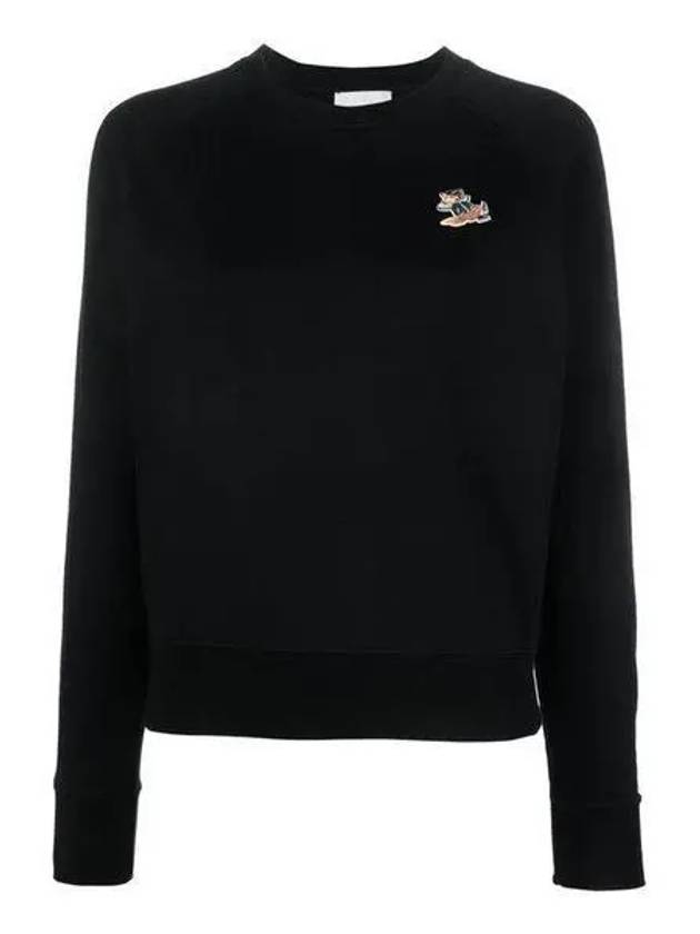 Women's Dressed Fox Patch Adjusted Sweatshirt Black - MAISON KITSUNE - BALAAN 2