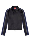 C-Lory Satin Double Knit Shirt Jacket Black - DIESEL - BALAAN 9