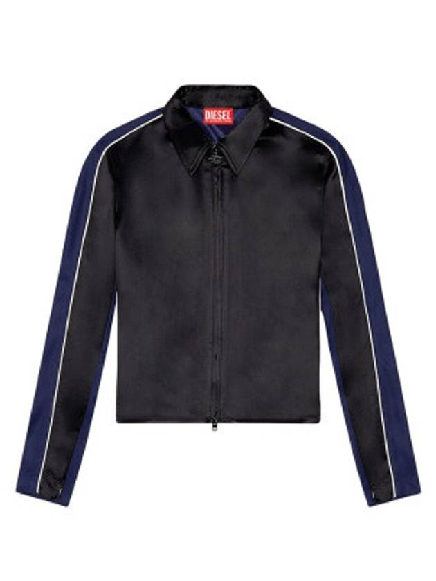 C-Lory Satin Double Knit Shirt Jacket Black - DIESEL - BALAAN 9