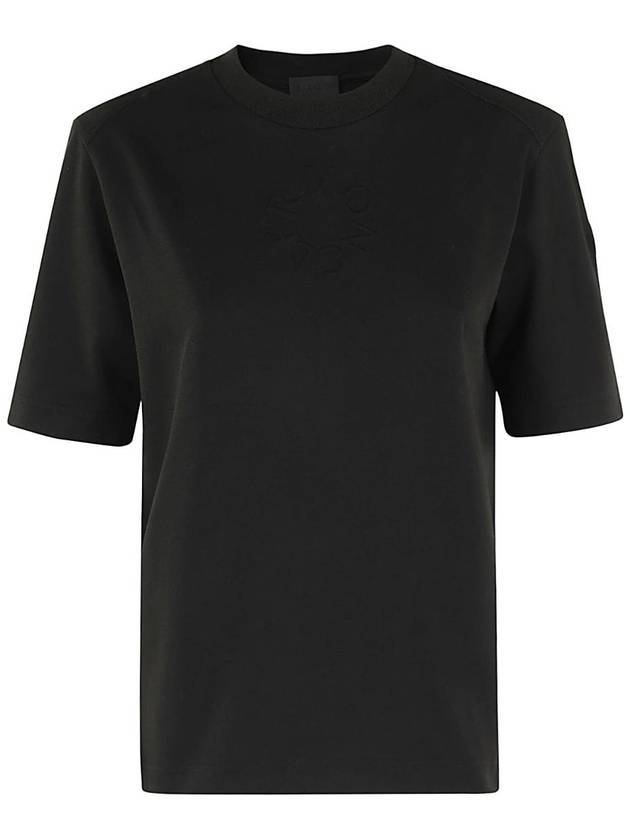 Embossed Logo Short Sleeve T-Shirt Black - MONCLER - BALAAN 1