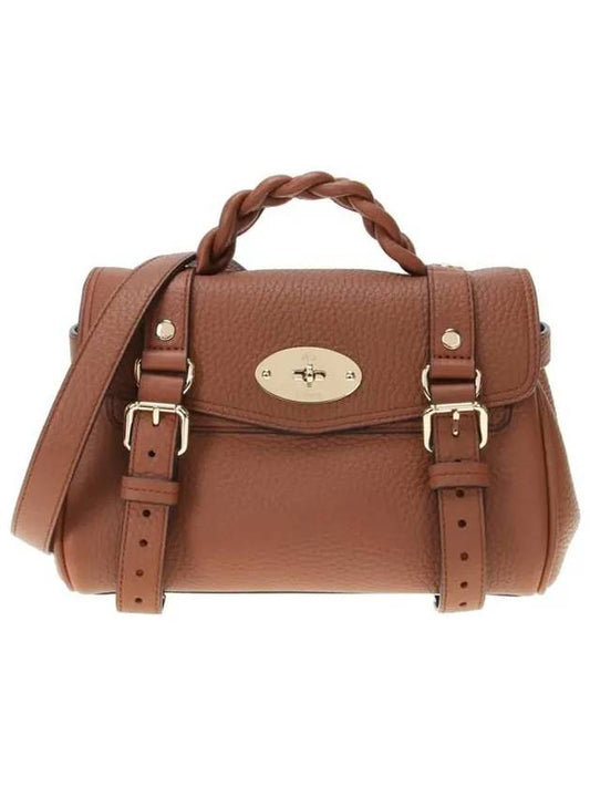 Alexa Heavy Grain Mini Tote Bag Chestnut - MULBERRY - BALAAN 2