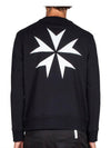 Men's Maltese Cross Printed Sweatshirt Black - NEIL BARRETT - BALAAN 5