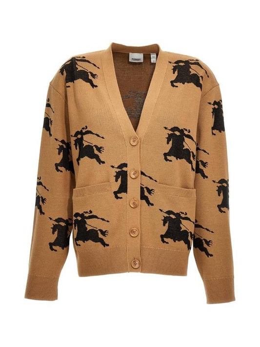 EKD Cotton Silk Cardigan Camel - BURBERRY - BALAAN 1