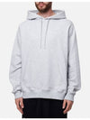 Logo Print Cotton Hoodie Grey - MSGM - BALAAN 3