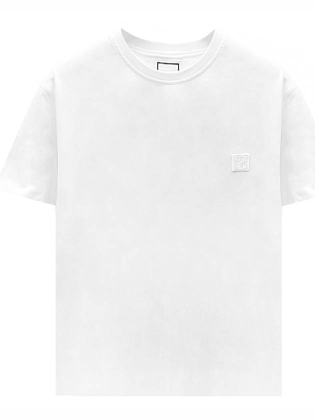 W241TS56701W Flower Back Logo Round Short Sleeve T Shirt White Men s TEO - WOOYOUNGMI - BALAAN 1