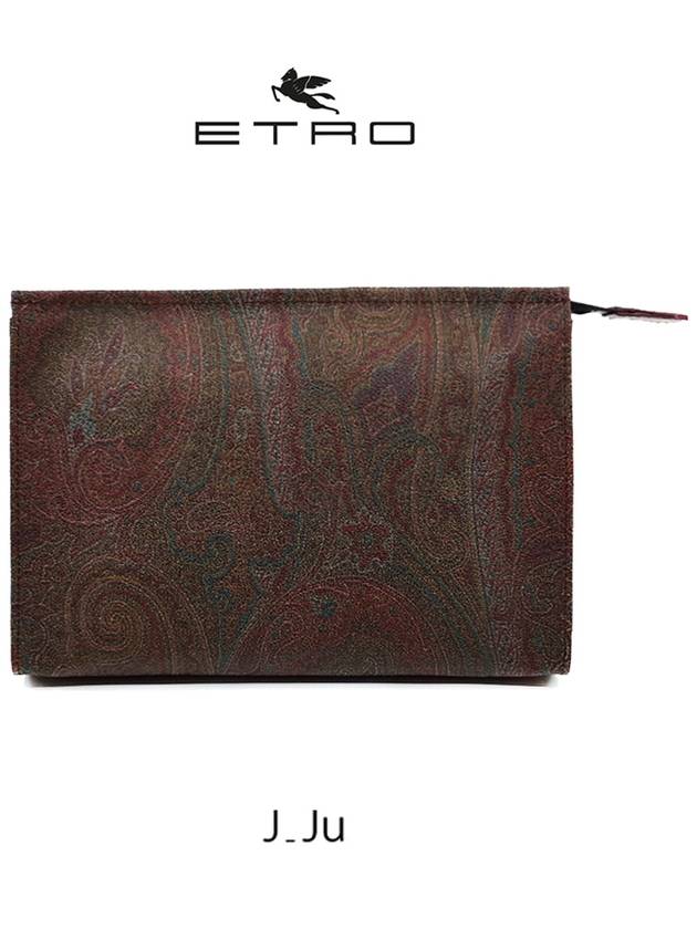 Paisley Clutch Bag Brown - ETRO - BALAAN 2