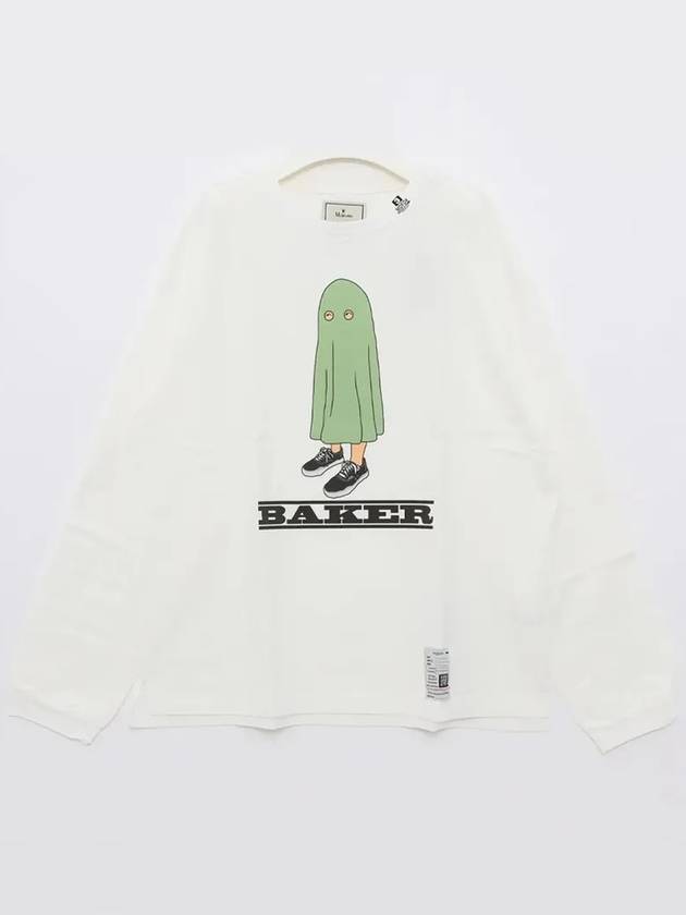 Baker Printed Long Sleeve T-Shirt White - MIHARA YASUHIRO - BALAAN 3