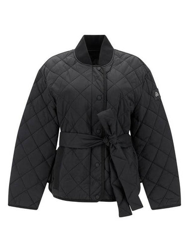 Women's Queensway Belted Down Jacket Black - MOOSE KNUCKLES - BALAAN 1