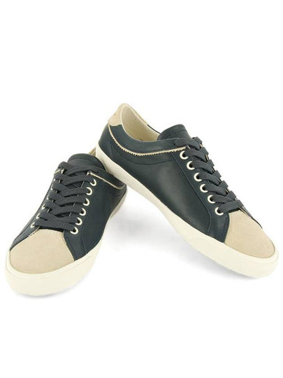 Leather Low Top Sneakers Navy - DOLCE&GABBANA - BALAAN 2