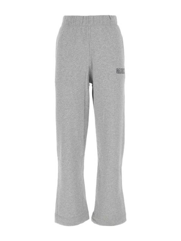 Isoli Cotton Blend Track Pants Grey - GANNI - BALAAN 2