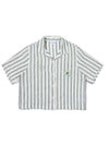 Tokotoco Striped Shirt GREEN WOMAN M3322PTS51GRN - MALBON GOLF - BALAAN 2