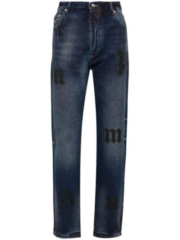 Palm Angels Denim Pants PMYA040F24DEN002 4510 - PALM ANGELS - BALAAN 1