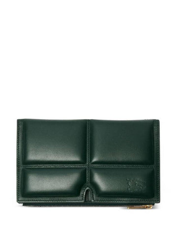 Large Snip Quilted Leather Half Wallet Green - BURBERRY - BALAAN 1