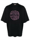 Circular Logo Short Sleeve T-Shirt Black - MARNI - BALAAN 2