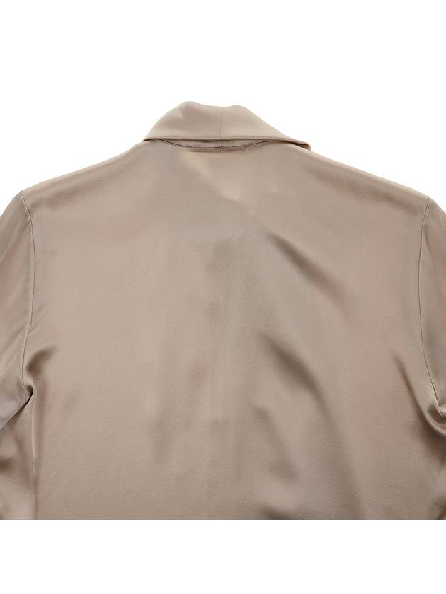 Tenebrae Silk Satin Shirt Beige - MAX MARA - BALAAN.