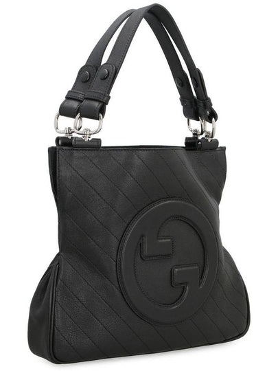 Blondie Interlocking G Small Leather Tote Bag Black - GUCCI - BALAAN 2