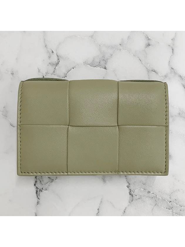 Intrecciato Flap Card Wallet Travertine - BOTTEGA VENETA - BALAAN 4