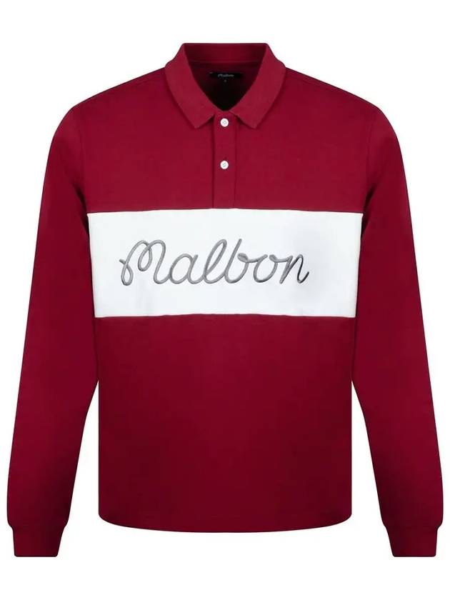 Malbon Murray Polo Long Sleeve Men s T shirt M 7609 BRG - MALBON GOLF - BALAAN 3