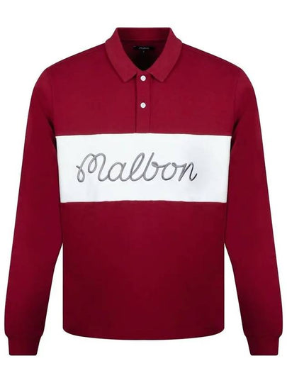 Malbon Murray Polo Long Sleeve Men s T shirt M 7609 BRG - MALBON GOLF - BALAAN 2