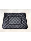 Medium Classic Clutch Bag Caviar Leather & Silver Black - CHANEL - BALAAN 4