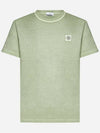 Pisato Effect Logo Patch Short Sleeve T-Shirt Green - STONE ISLAND - BALAAN 2