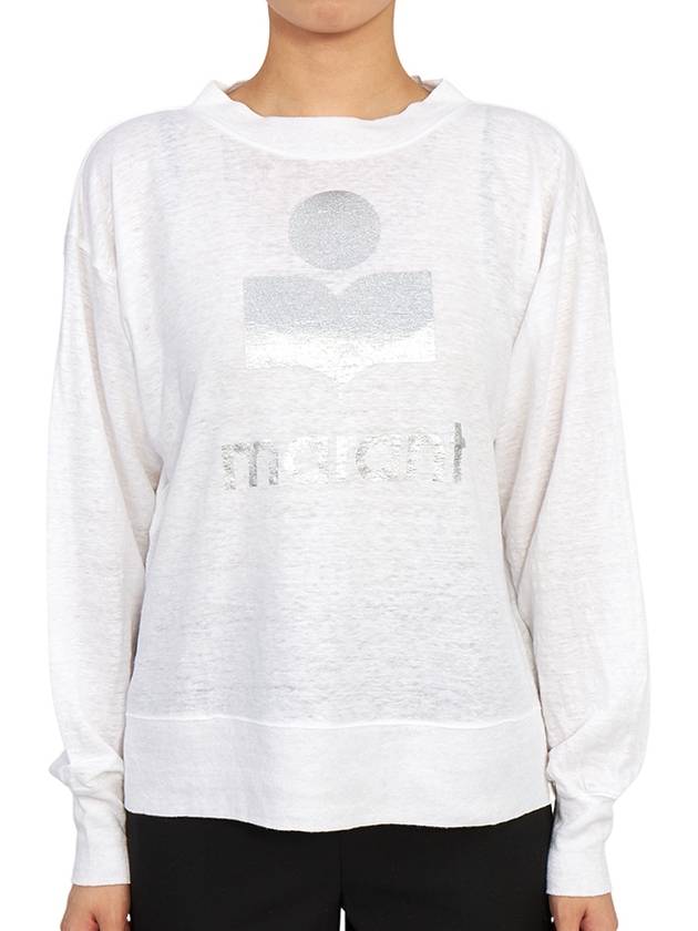 Isabel Marant Clawia Women s Long Sleeve T Shirt TS0005FA A1N10E 20WH - ISABEL MARANT ETOILE - BALAAN 1