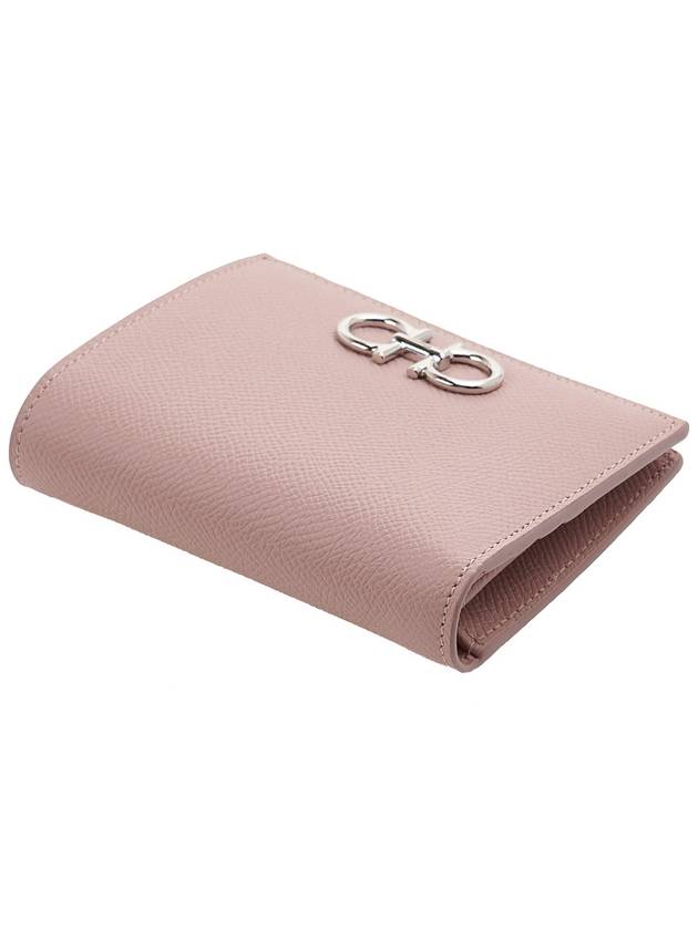 Gancini Compact Half Wallet Pink - SALVATORE FERRAGAMO - BALAAN 5